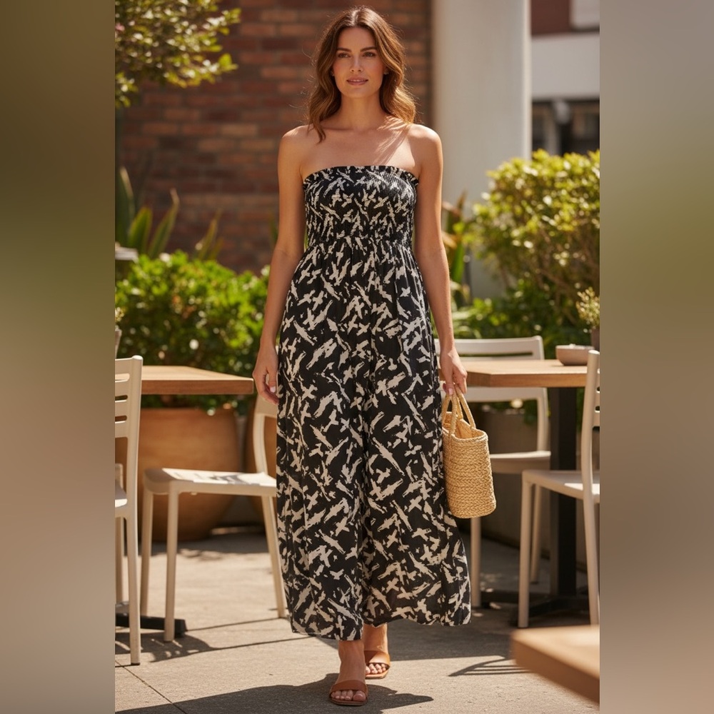 Rue21 Monochrome Strapless Dress